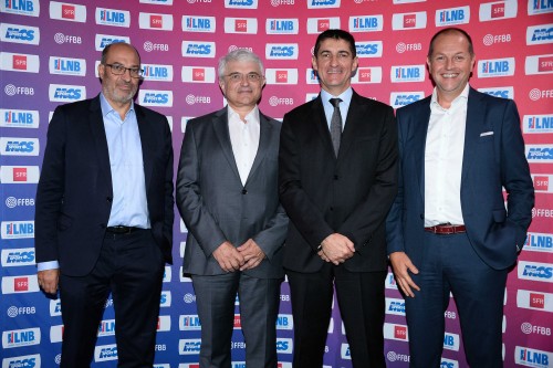 Nicolas Rotkoff (MCS), Alain Béral (LNB), Jean-Pierre Siutat (FFBB) et Eric Klipfel (SFR)_FFBB