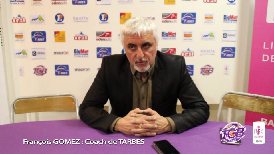 Playoffs LFB : Réaction de François GOMEZ après Tarbes – Lyon ASVEL Féminin