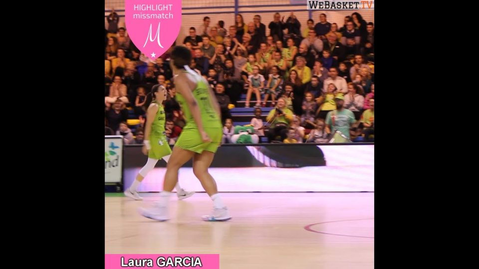 LFB : Super défense d’Hortense LIMOUZIN, contre-attaque et finition de Laura GARCIA derrière l’arc lors de Hainaut Basket – Basket Landes