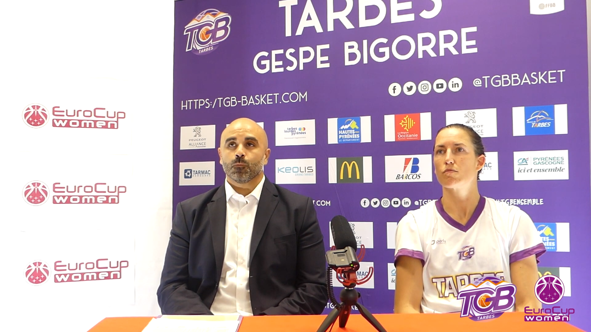 Eurocoupe : Conférence de presse après Tarbes – Haukar