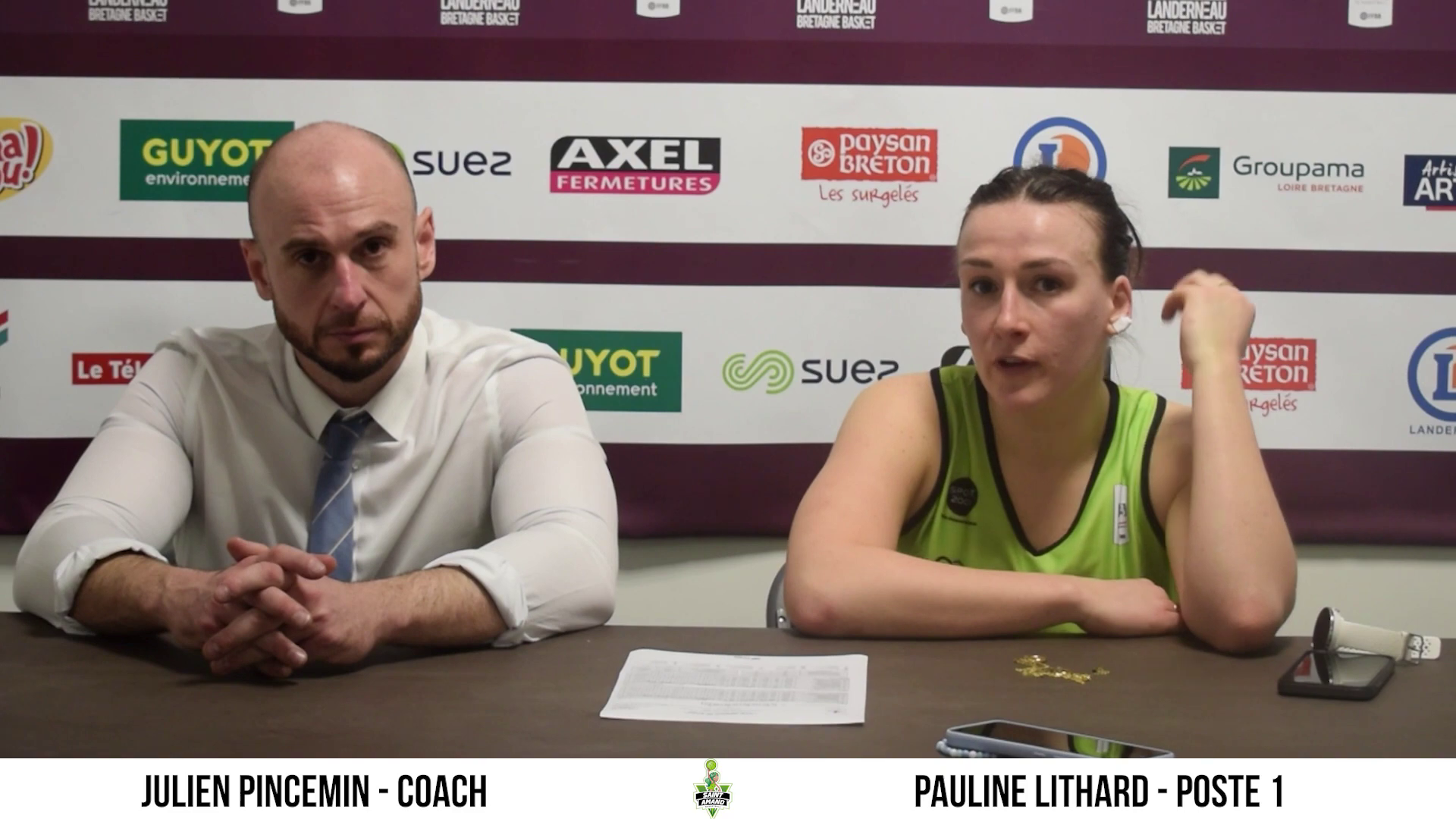 LFB : Conférence de presse après Landerneau B. B. – St Amand