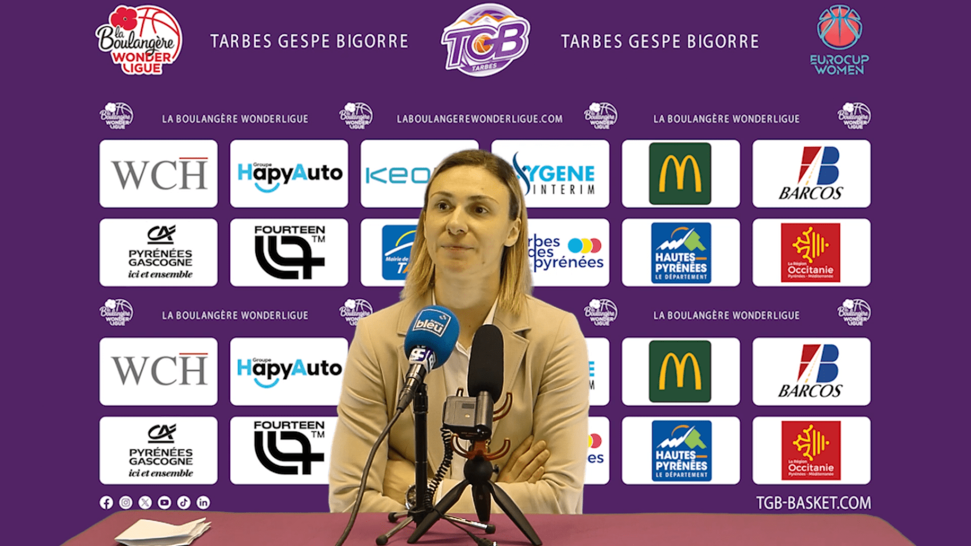 Eurocoupe : Conférence de presse après Tarbes – Keltern