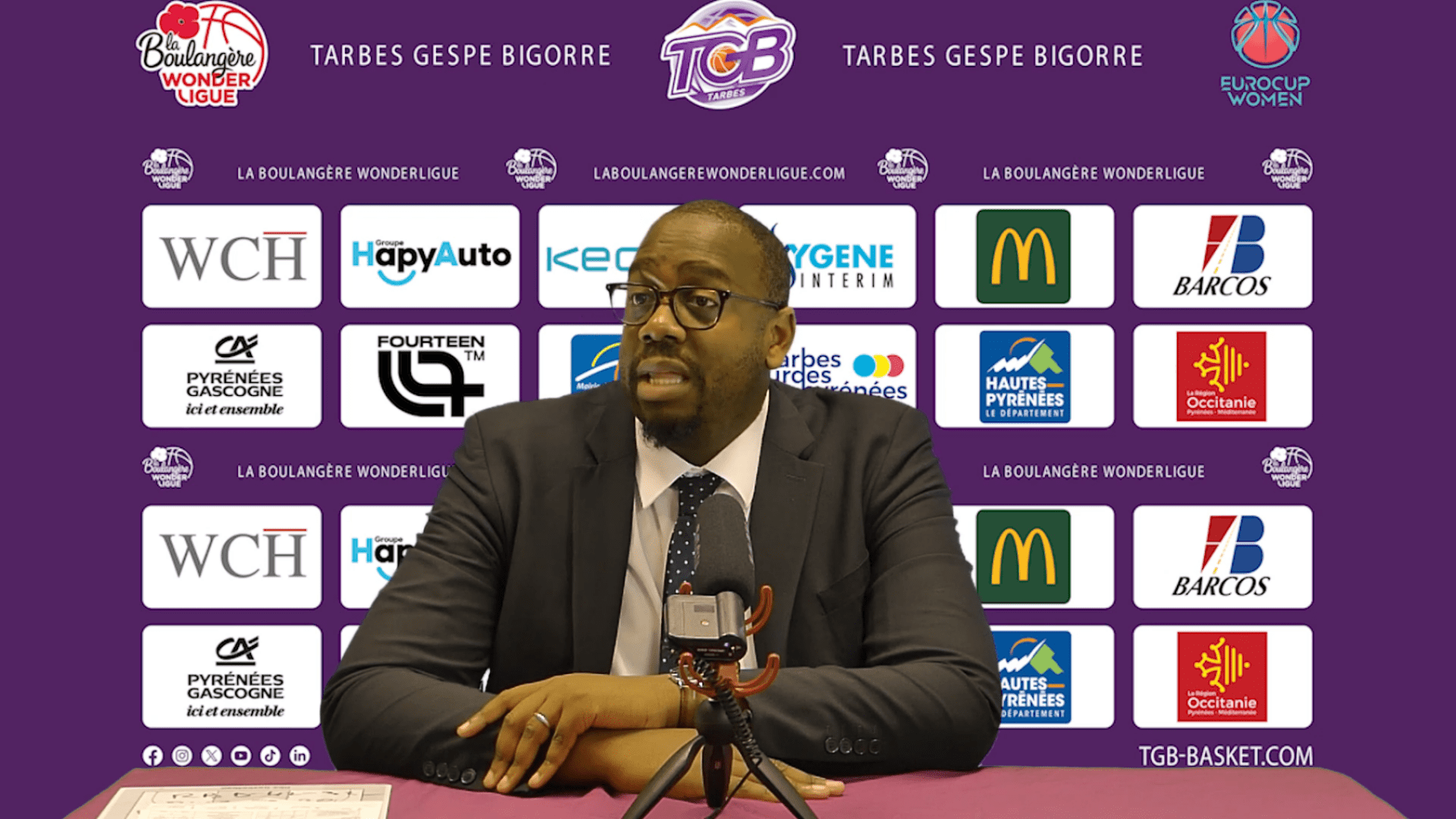 LBWL : Conférence de presse après Tarbes – Landerneau B. B.