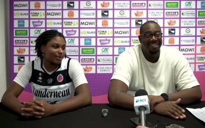 Eurocoupe : Conférence de presse après Landerneau B. B. – E. Fribourg